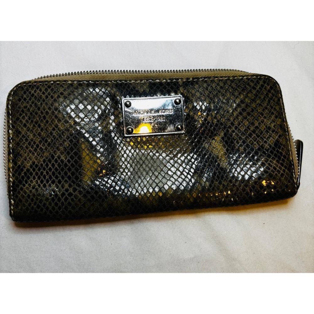 Michael Kors Jet Set Python Pattern Leather Zip A… - image 10